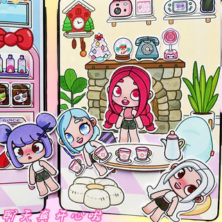 ชาม สาวบ้านสนุกแต่งตัวหนังสือเงียบของเล่นแฮนด์เมดทําเองวัสดุ ไม่ใช่ผลิตภัณฑ์สําเร็จรูป ปริศนาตัดฟรีที่สมบูรณ์แบบวันเกิดแ