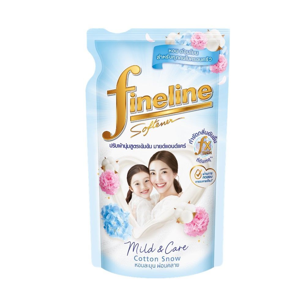 [สินค้าส่งด่วน] ไฟน์ไลน์ น้ำยาปรับผ้านุ่ม คอตตอนสโนว์ 450 มล. FINELINE FABRIC SOFTENER COTTON SNOW 4