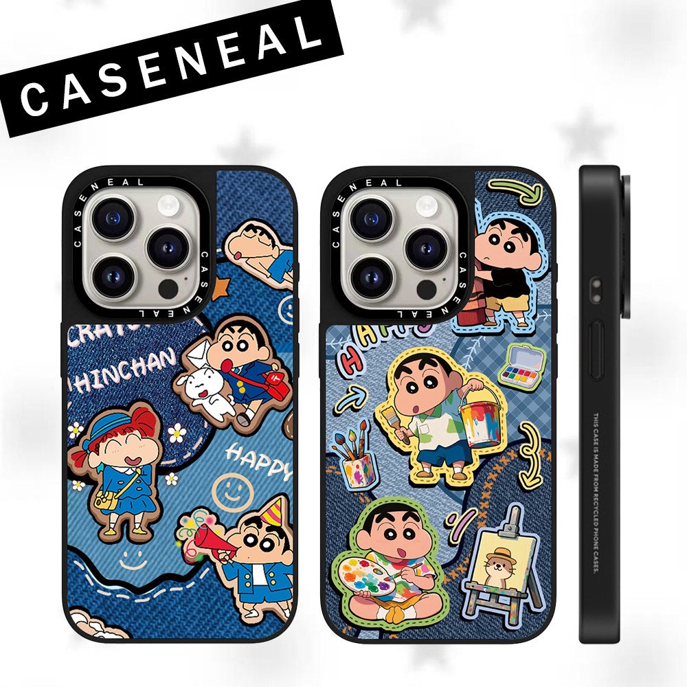 CASENEAL คาวบอยการ์ตูนคุณภาพสูงกระจกเคสโทรศัพท์เหมาะสําหรับiPhone 17ProMax 17pro 17 air 16promax 16 15promax 15 14promax 13 13Promaxแฟชั่นAnti Drop Hard Case