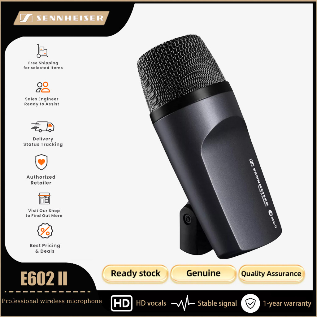 Sennheiser e602 II Evolution Series Dynamic Drum Bass Microphone, Bass Microphone / Kick Drum