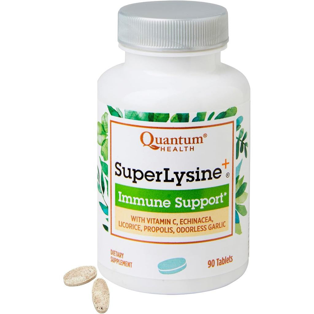 Quantum Health Super Lysine+ / ศทฤษภาคม คอเต่านสง Lysine+ Immune Support with Vitamin C, Echinacea, 