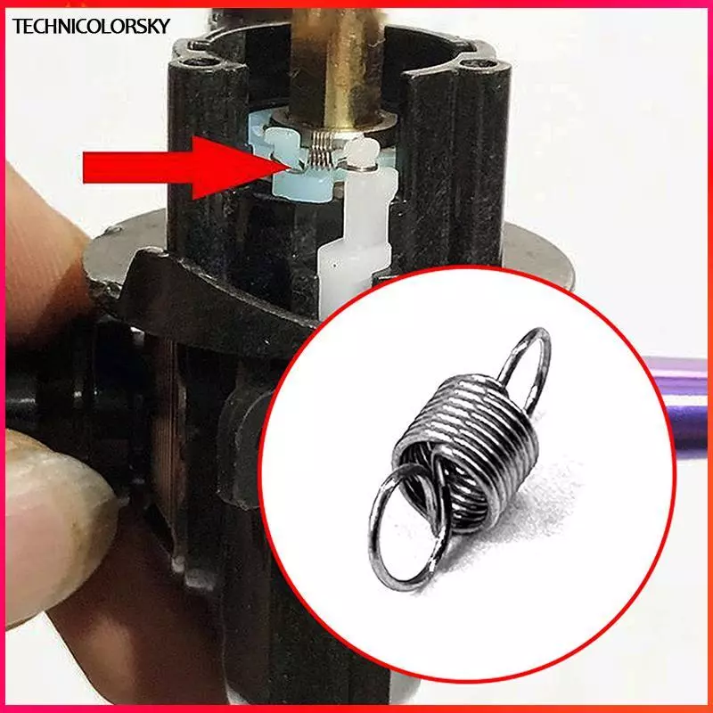 Technicolorsky 10pcs Spinning Wheel Swing Arm Reversing Switch Return Spring Fishing Reel Spring Accessories Spinning Wheel Extension Spring TSY