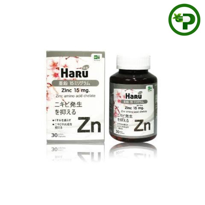 Haru Zinc (ฮารุ ซิงค์) 15mg 30cap