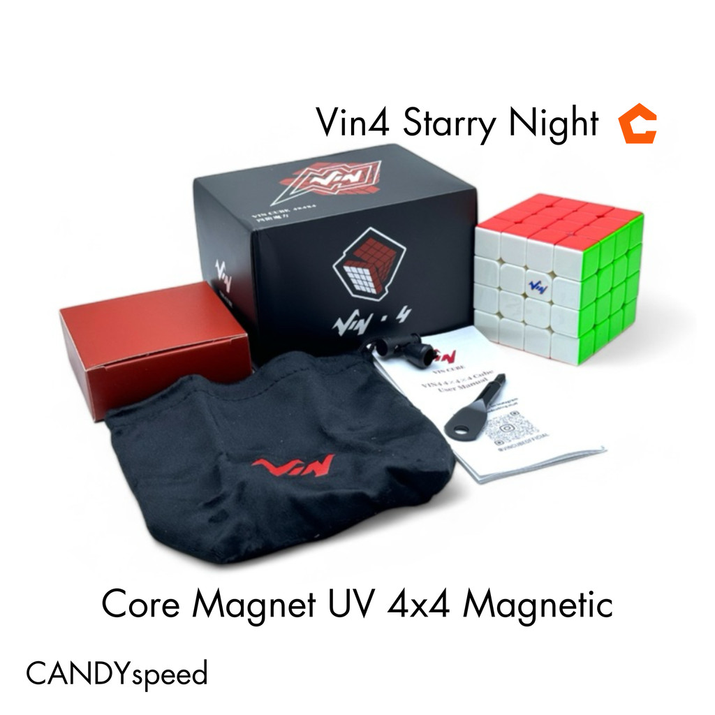 รูบิค Vin4 Starry Night Core Magnet UV 4x4 Magnetic Cube rubik มีแม่เหล็ก | by CANDYspeed