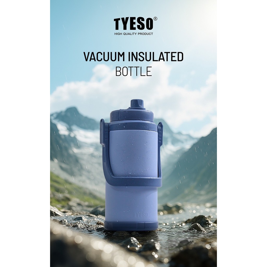 TYESOแท้  2000ML.3500ML. กระบอกน้ำเก็บความร้อน-เย็นแบบสุญญากาศ (Double-wall vacuum) กระติกน้ำ 3ลิตร