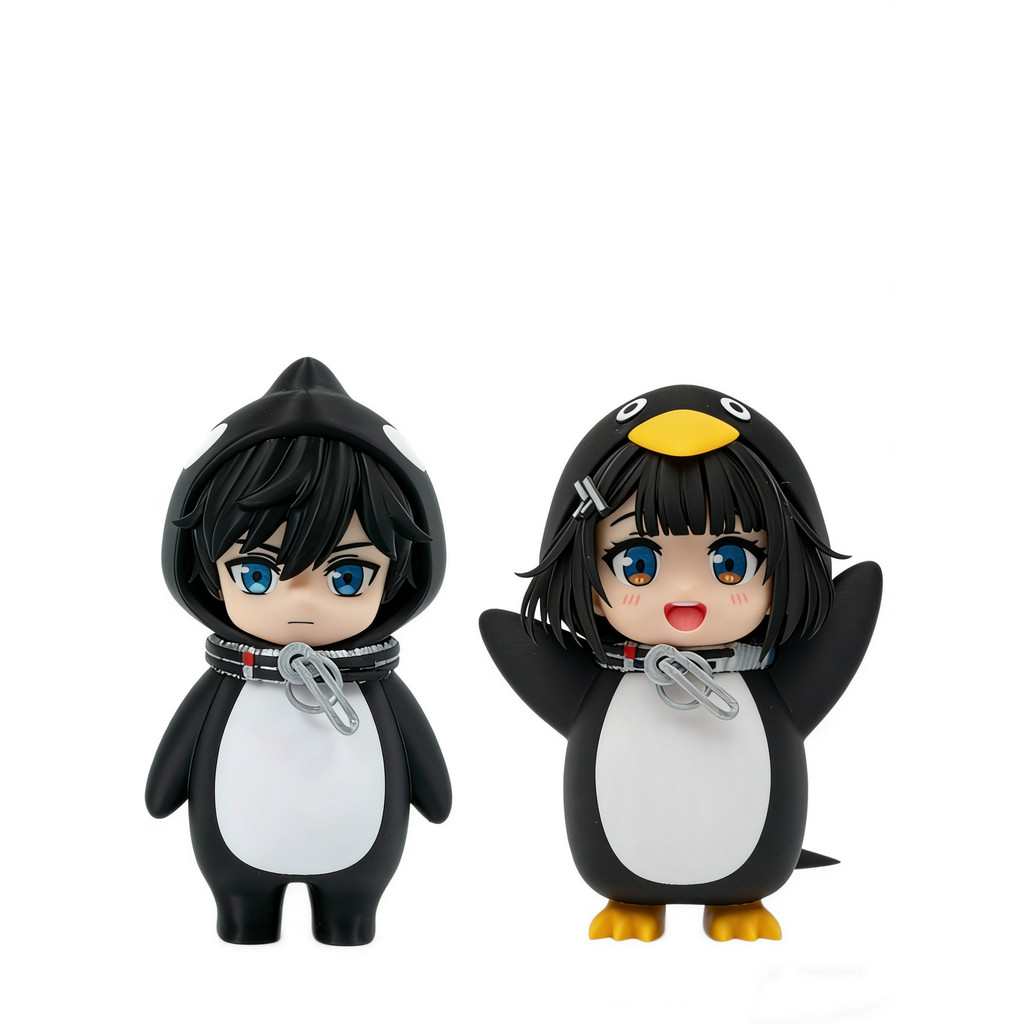 ฟิกเกอร์ Penguin / Orca Blind Box Gugugaga จาก Arknights วัสดุ 3D Print ของตั้งโต๊ะ