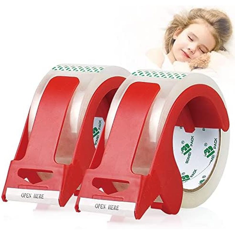 ser,Noiseless Packaging Tape 1.88 Inches x 55 Yards,Industrial Grade Boxes Shipping Tape for Moving,
