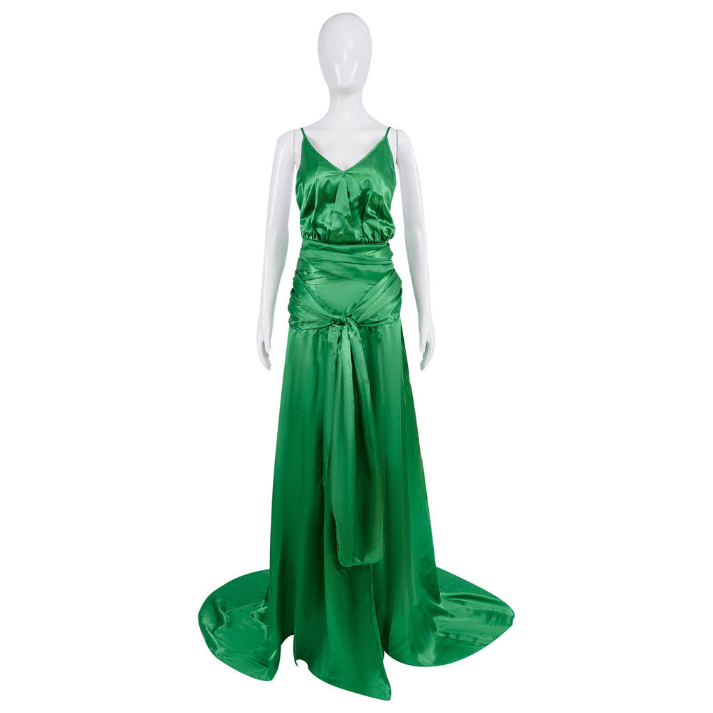 Atonement movie version cosplay costume, Cecilia Talyris cosplay outfit, green evening gown