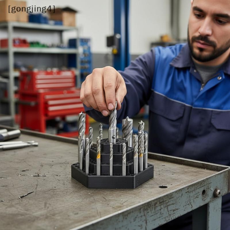 Gongjing4 1 ชิ้น Bit Hex Shank Organiser Bit ผู้ถือกล่องสําหรับเจาะ 4.8 มิลลิเมตร/หกเหลี่ยมเคล็ดลับก