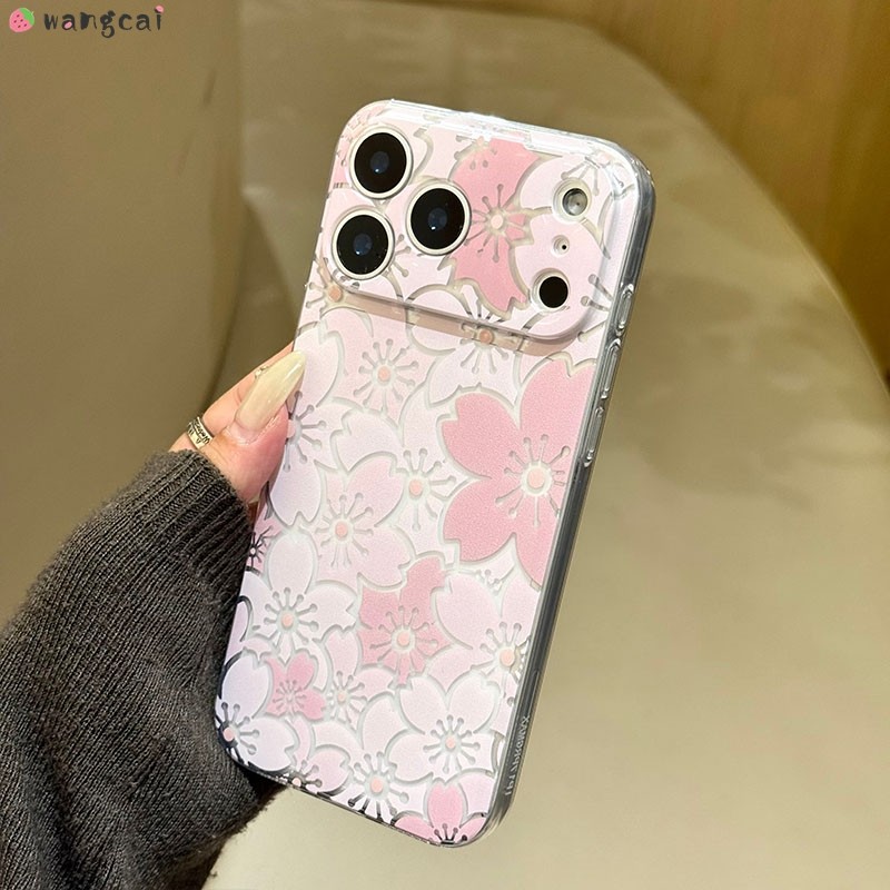 สําหรับRealme 5 5i 5s 3 Q5 Q3 Q2 Pro Q5i Q3i 5G Q2i Q P3X P3 Pro P1 Neo 7Xเคสโทรศัพท์สีชมพูCherry Bl