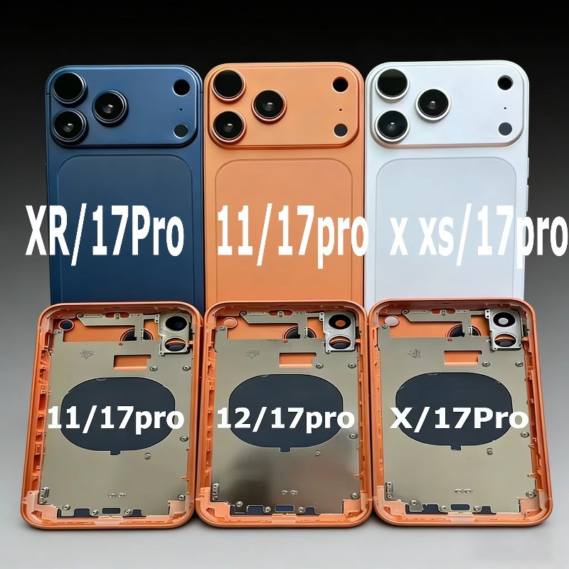ประกอบไทเทเนียมแบน Diy สําหรับ Xr ถึง 17 Pro Xr แชสซีแปลงเป็นเงา 17 Pro Xr เช่น 17 Pro Backshell ชุด