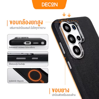 DECON Woven Case เคสผ้าทอพรีเมี่ยมแบบแม่เหล็ก รุ่น S26 Ultra / S25U / S24U / S23U