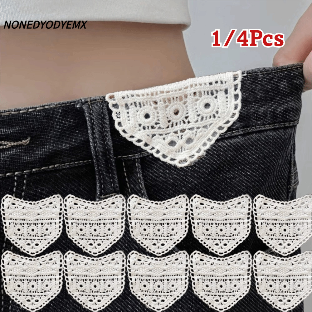 NONGYODYEMX 1/ชิ้นเอวExpanders,ปรับคลอดบุตรกางเกงยีนส์เอวExpander,ผ้าฝ้ายHollow LaceworkเอวBand DIYเครื่องแต่งกายจักรเย็บผ้าเครื่องมือ