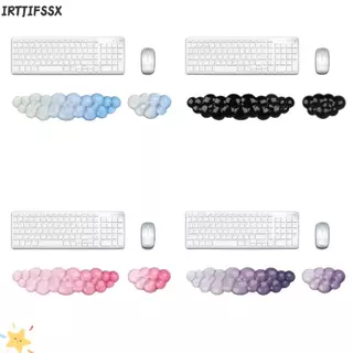 IRTJIFSSX คีย์บอร์ดส่วนที่เหลือข้อมือ, การสนับสนุนข้อมือซิลิโคนโปร่งใสไล่ระดับสี, บรรเทาอาการปวดแบบพกพา Ergonomic Non-Slip WRIST Pad Gamer
