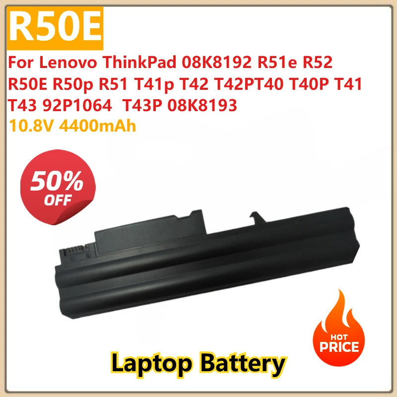 สําหรับ Lenovo ThinkPad 08K8192 R51e R52 R50E R50p R51 T41p T42 T42PT40 T40P T41 T43 92P 08K8193 แบต