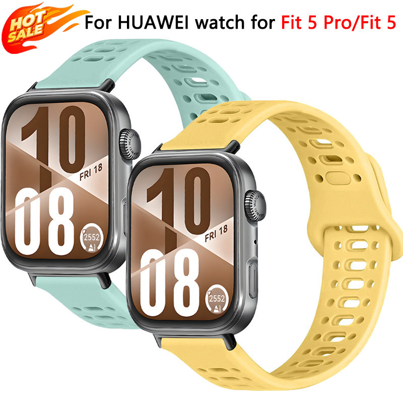 สายซิลิโคนสําหรับ Huawei Watch Fit 5/Fit 5 Pro/Fit 4/Fit 4 Pro/Fit 3 ระบายอากาศ