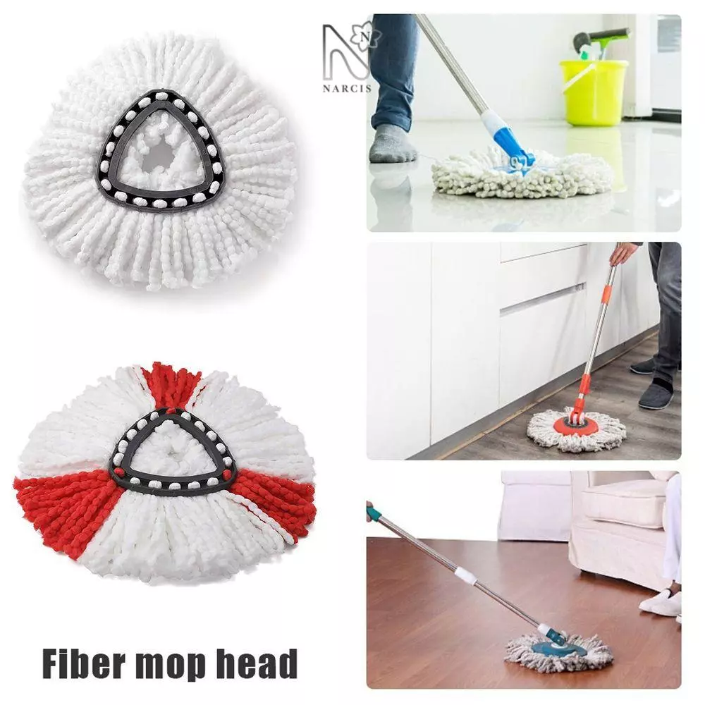 NARCIS เปลี่ยน Easy Clean Spin Mop สามเหลี่ยมไมโครไฟเบอร์สําหรับ O-Cedar/Vileda