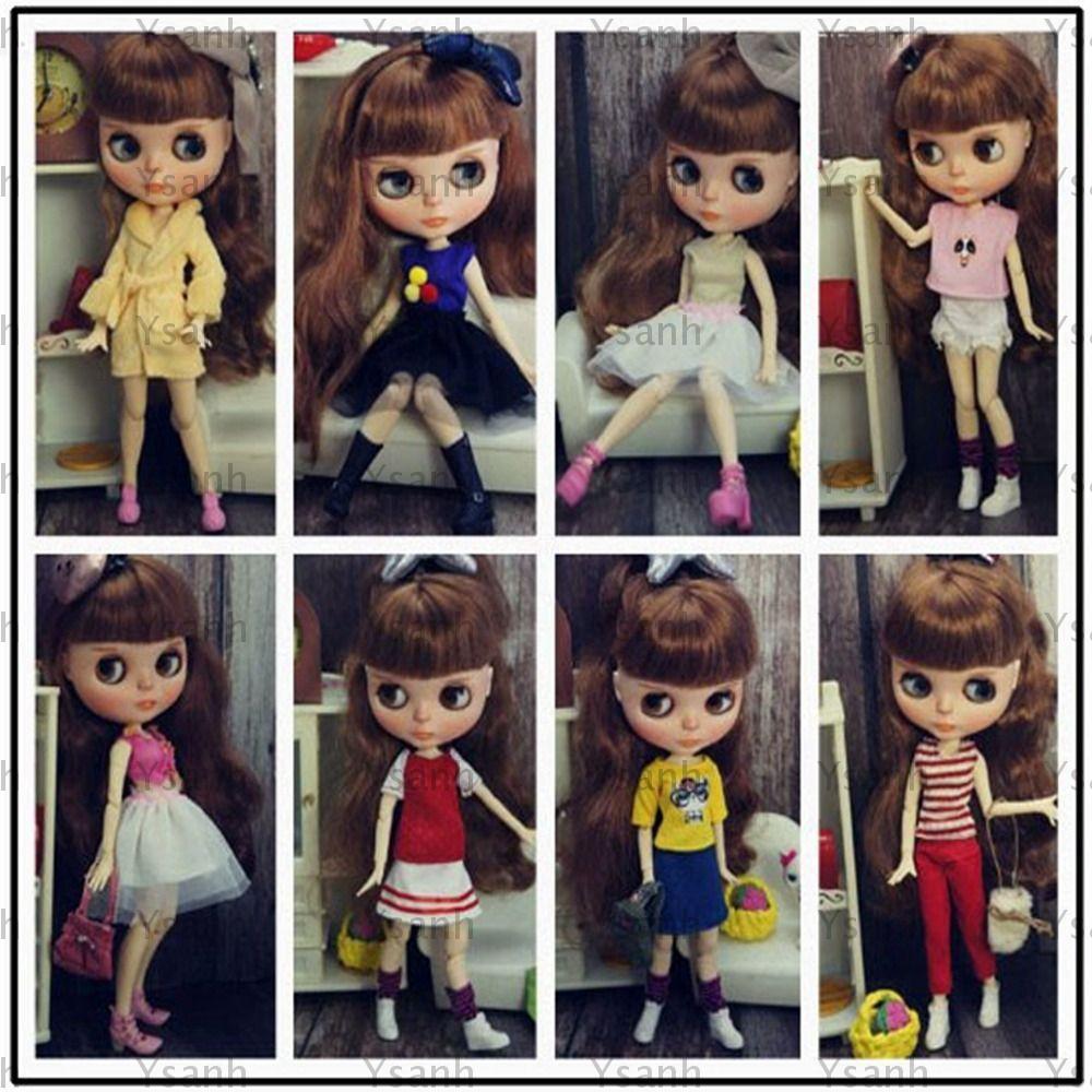 YSANNH Elegant T-shirt Dresses, DIY Accessories Fashion Doll Simple Dresses, Toys Mini Cute Princess