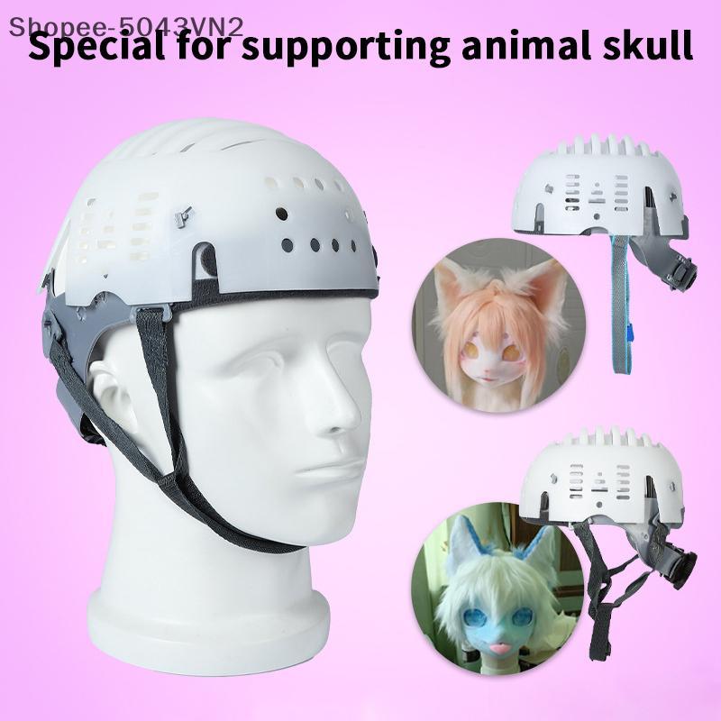 [RE] Furry เครื่องแต่งกาย Fursuit Kigurumi Skull Headwear Breathable Anti-collision หมวกกันน็อคเกราะ