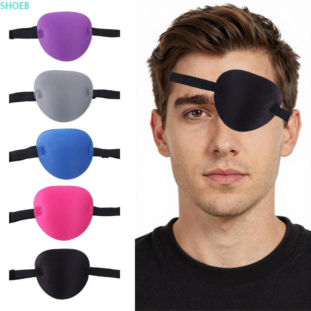 SHOEB ฝาครอบปิดตาเดี่ยว, ผ้าปิดตาเดี่ยว 3D แบบปรับได้, ผ้าปิดตาแบบนุ่มระบายอากาศได้ใช้งานได้จริง Strabismus Eyes