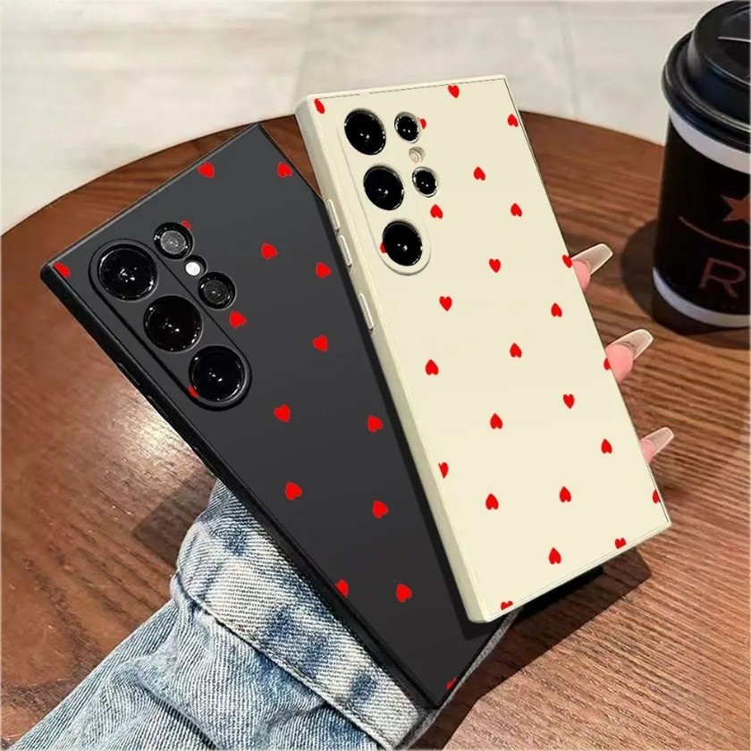 สีดําขนาดเล็กหัวใจรักเคสโทรศัพท์สําหรับRealme 15 16 Pro C73 14T 14X 14 12 11 Pro 12X 11Xกันกระแทกนุ่