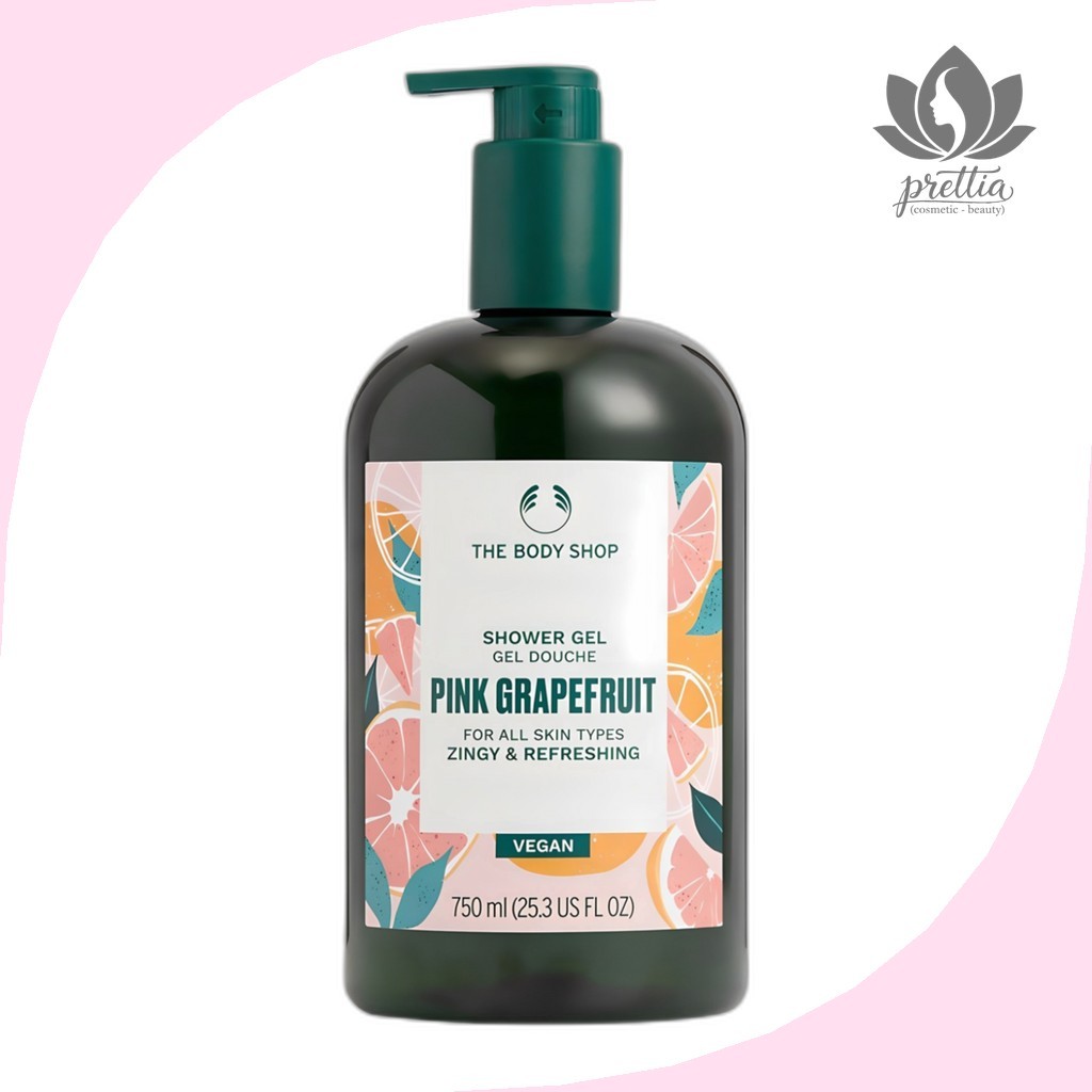 THE BODY SHOP [เดอะบอดี้ช็อป] เจลอาบน้ําเกรปฟรุตสีชมพู 750มล. 1ชิ้น / เจลอาบน้ําเกาหลี / กลิ่นซิตรัส / ของแท้100% โดย เพรตเทีย