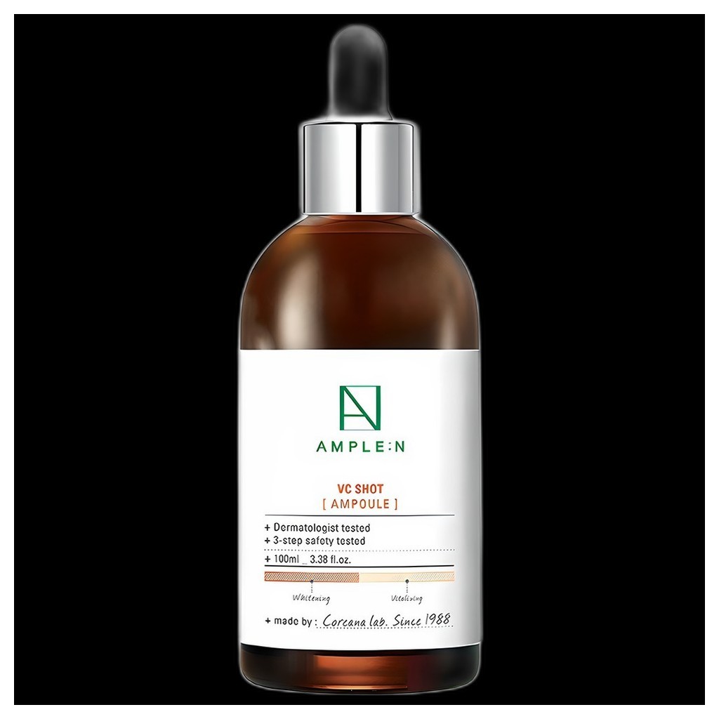 [ample:n] VC Shot Ampoule, 100ml, 1pc / Korean VC Ampoule / Skin Radiance Booster / ของแท้ 100% โดย UNVELLE KR