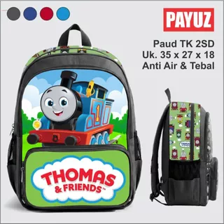 PAYIZ BAGS กระเป๋านักเรียนเด็ก Thomas BAGS ตัวละครน่ารัก น้ําหนักเบา หนา วัสดุกันน้ํา
