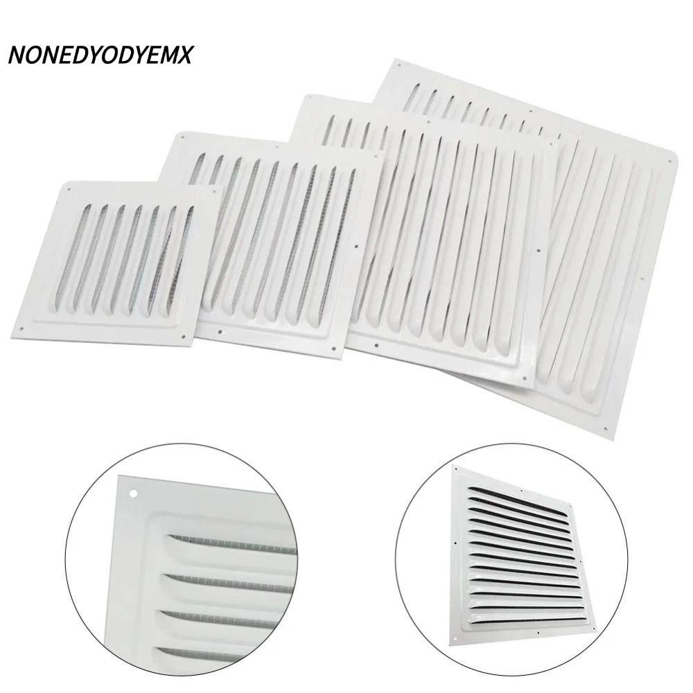 NONDYOMX ฝาครอบระบายอากาศ, อลูมิเนียมอัลลอยด์ความร้อน Vents แผ่น Air Vent Grille, Exhaust Outlet โลหะ Air System ฝาครอบหน้าจอหน้าต่าง Square Vent