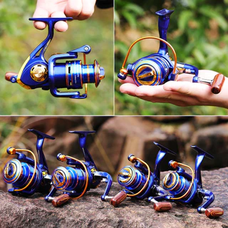 รอกตกปลา Spinning Reels รอกตกปลาแบบสปินนิ่งโลหะ รอกตกปลาแบบออริจินัล ทรงพลัง อัตราทดเกียร์ 5.2:1 12BB วงล้อตกปลาแบบเรียบ