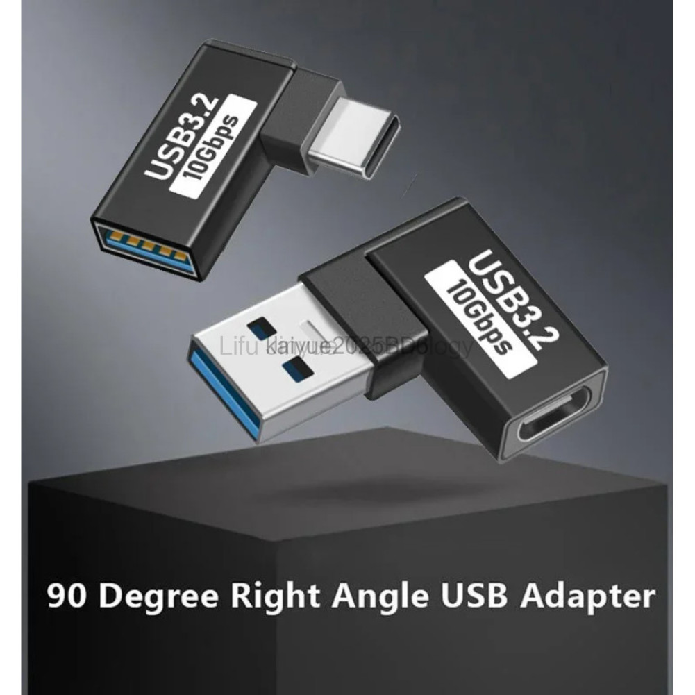 อะแดปเตอร์ USB U-Shape มุมขวา 90 องศาอะแดปเตอร์ USB หญิง USB ชาย 10Gbps Fast Data Adapter Converter อะแดปเตอร์ชาร์จ