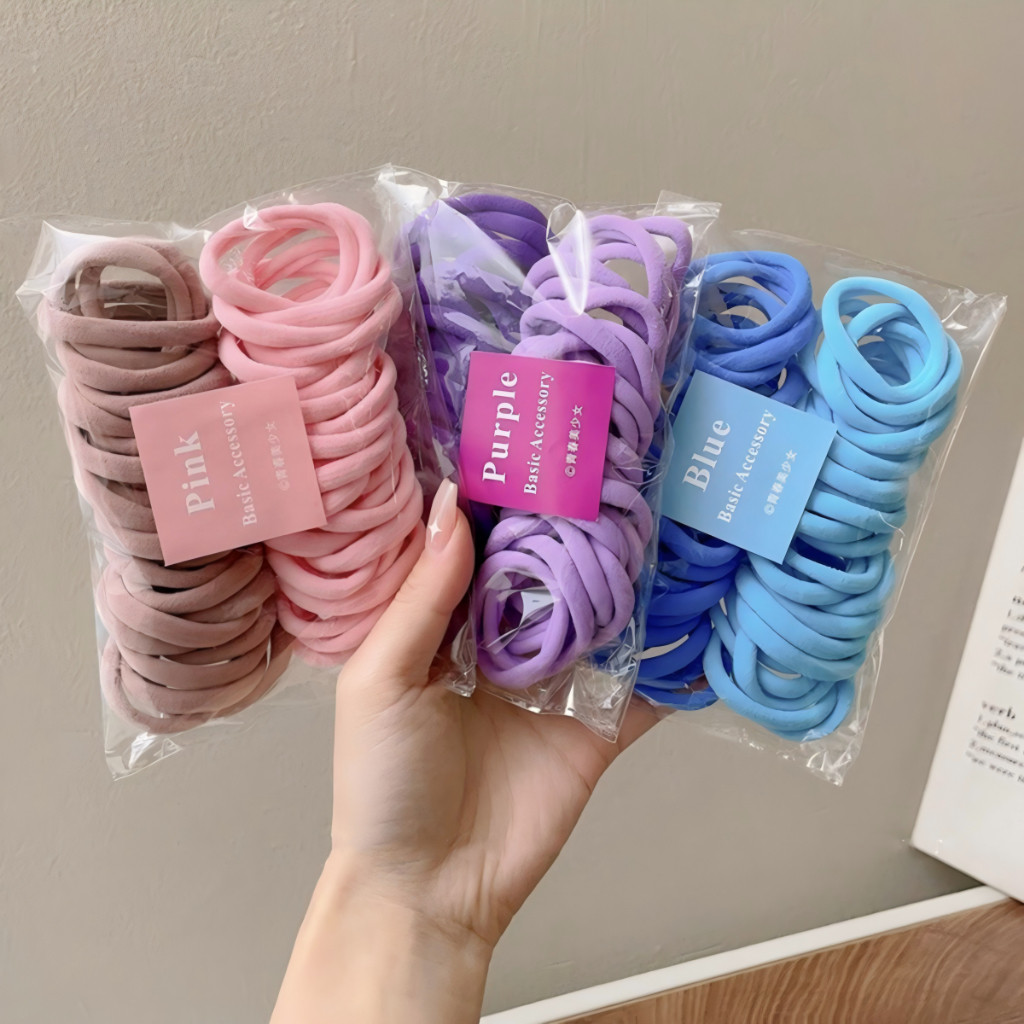 50 ชิ้น 1 ชุด หลายสี ยางรัด สไตล์เกาหลี น่ารัก