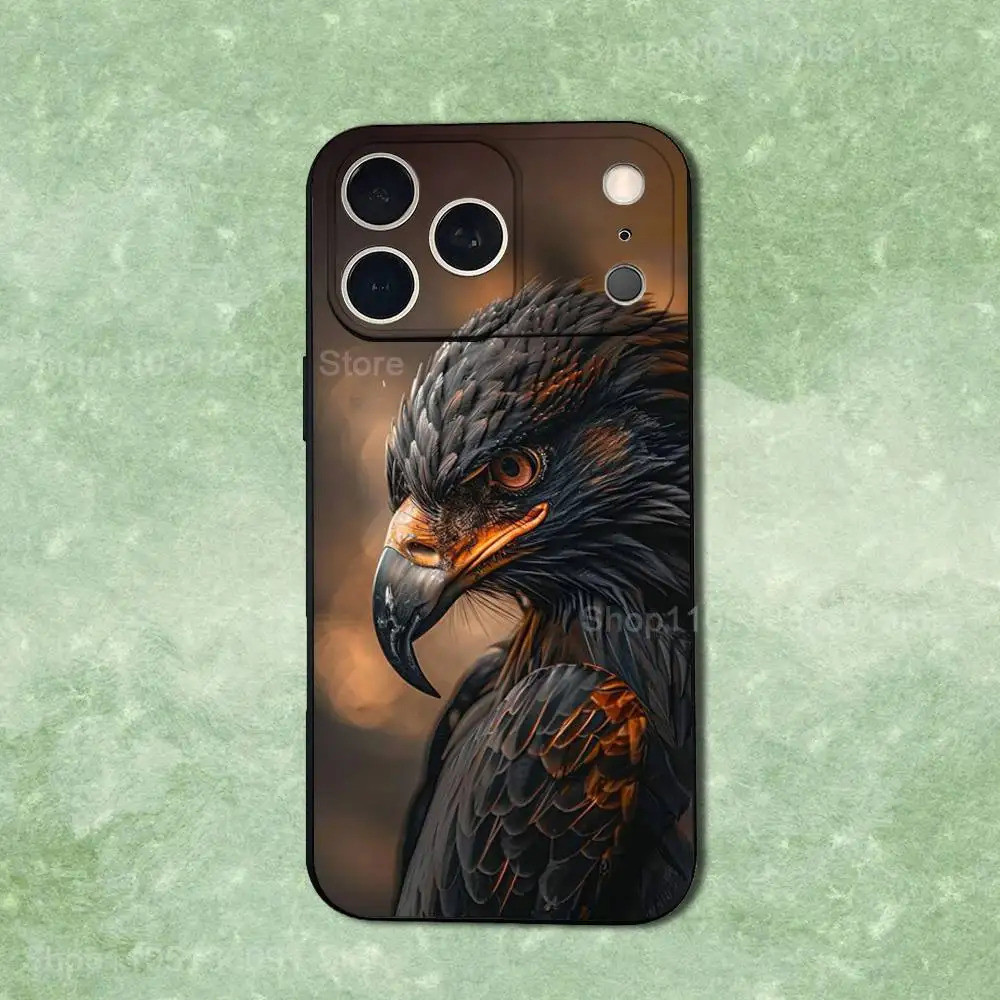 TP-2 สัตว์ Fierce Eagle สําหรับ iPhone 14,13,17,12,11,16,15,Plus,Pro Max,XS,X,XR,SE,Mini,ซิลิโคนอ่อน