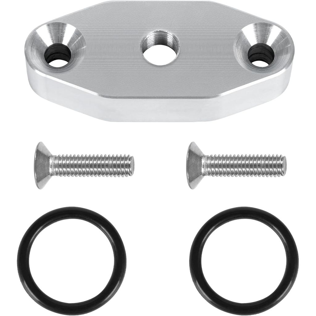 อัพเกรด 3/5 "-หนา LS Billet น้ํามันพอร์ตอะแดปเตอร์ Oil Cooler ฝาครอบ 1/8" NPT Turbo Oil Feed Line เส