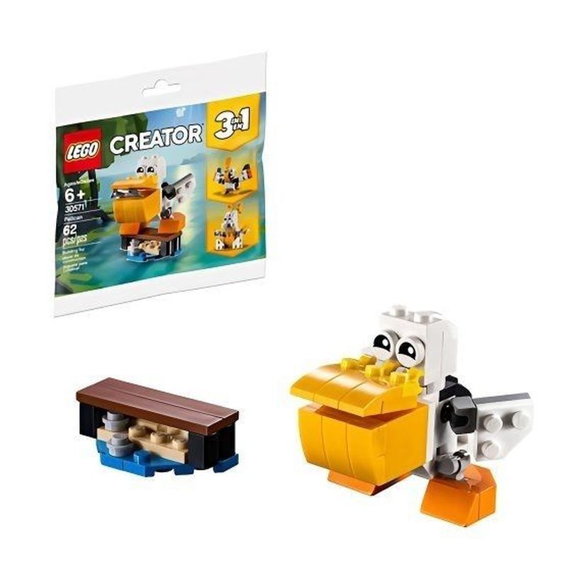 LEGO/LEGO Building Blocks หลากหลายสามในหนึ่งเดียว 30571 Pelican Building กระเป๋าของเล่นเด็ก LEGO Bui