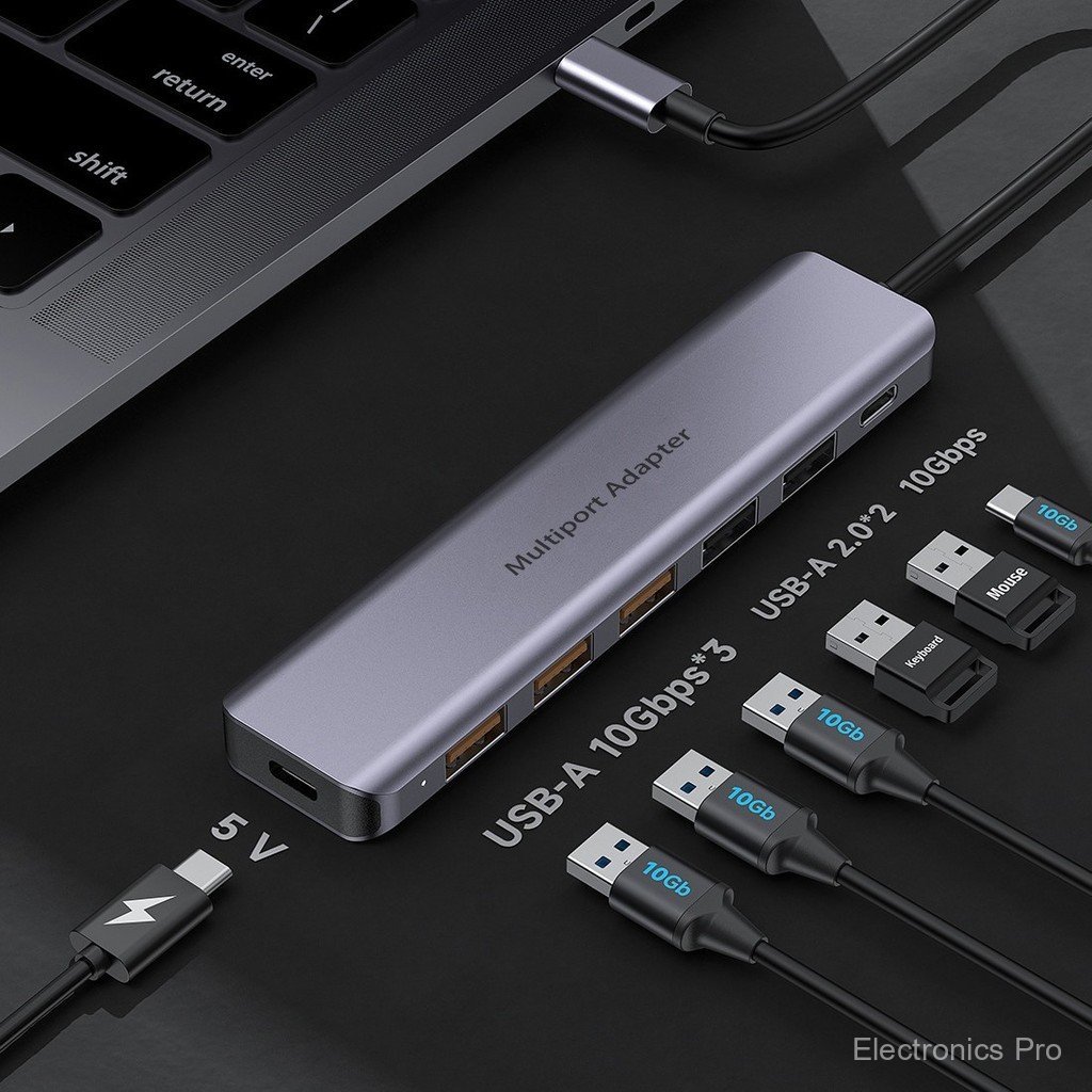 USB 6 in 1 Docking Station 10G USB 3.2 HUB Multi-Port Hub Splitter ขายตรงจากโรงงาน