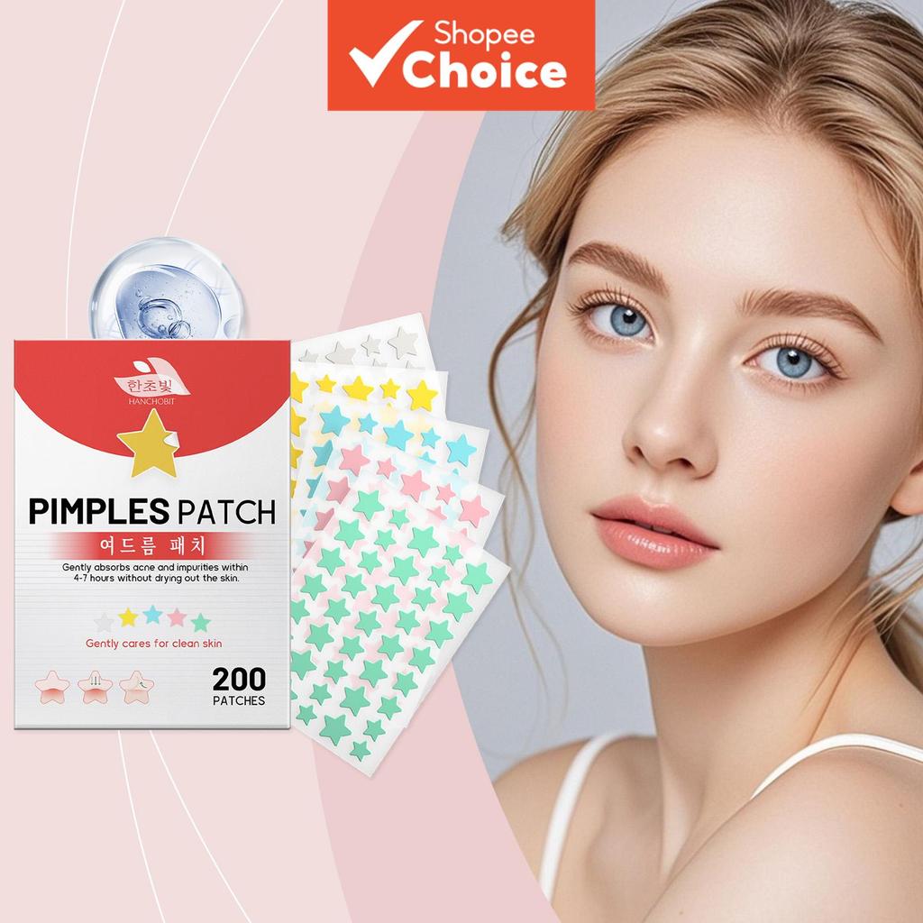 แผ่นแปะสิวซาลิไซลิกแอซิด 200 ชิ้น - แผ่นแปะสิวแบบใส น่ารัก มีแพนเทโนล สําหรับใบหน้า ออกฤทธิ์เร็ว แผ่นไฮโดรคอลลอยด์ ช่วยผิวกระจ่างใส