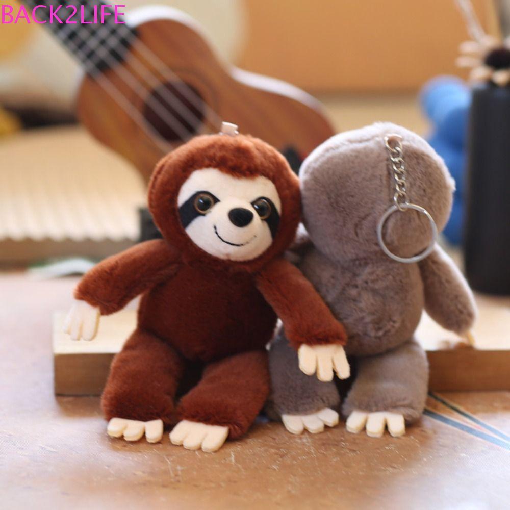 Back2life พวงกุญแจ Sloth นุ่ม จี้จําลองสัตว์น่ารัก สําหรับกระเป๋านักเรียน
