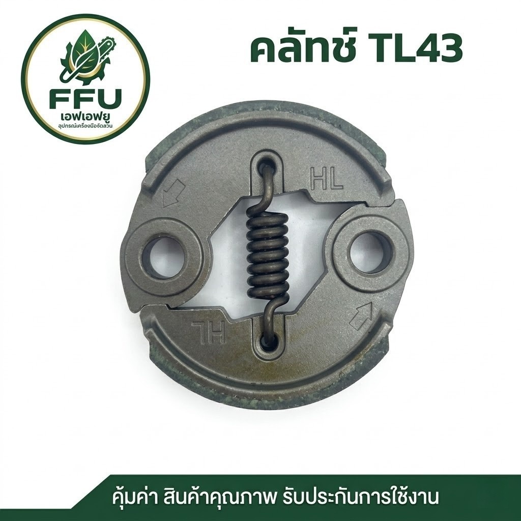 [FFU] คลัทช์เครื่องตัดหญ้า TL43 GX35 328 T200 ผ้าดำเกรดพรีเมียม จับหนึบ ไม่ลื่น ทนความร้อนสูง สปริงแข็งแรง