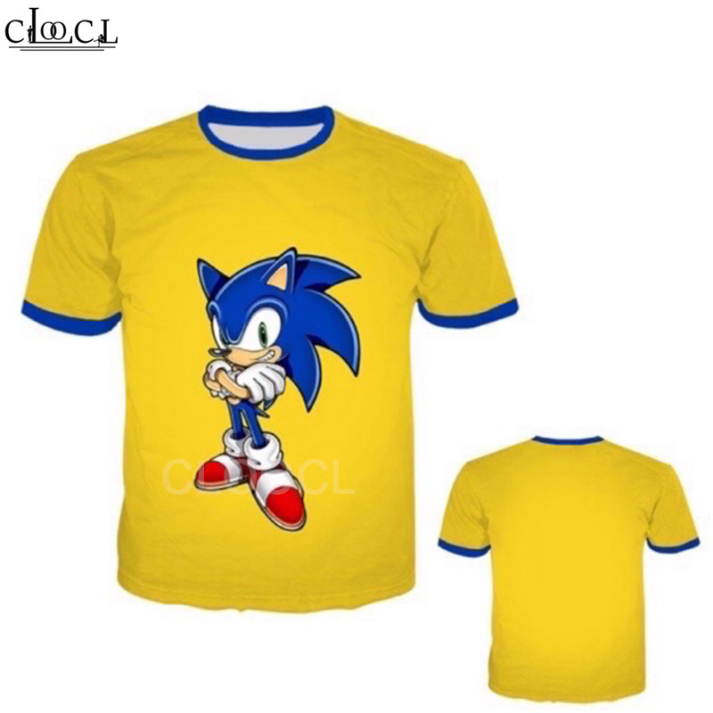 2023 In stock Cartoon Sonic The Hedgehog T-Shirts 3D Print Summer Casual Men Tops，Contact the seller to personalize