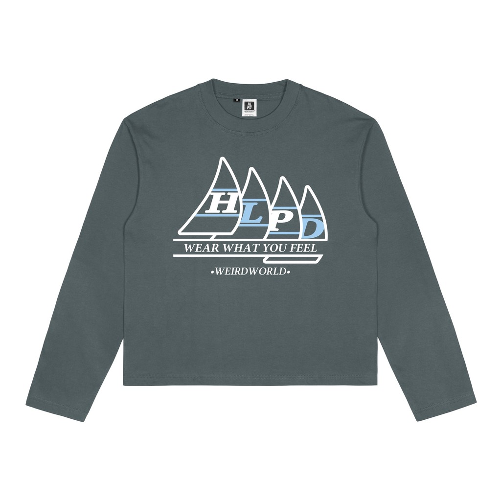 HLPDWorld Weird เสื้อยืดแขนยาว Boxy Tee - Conform