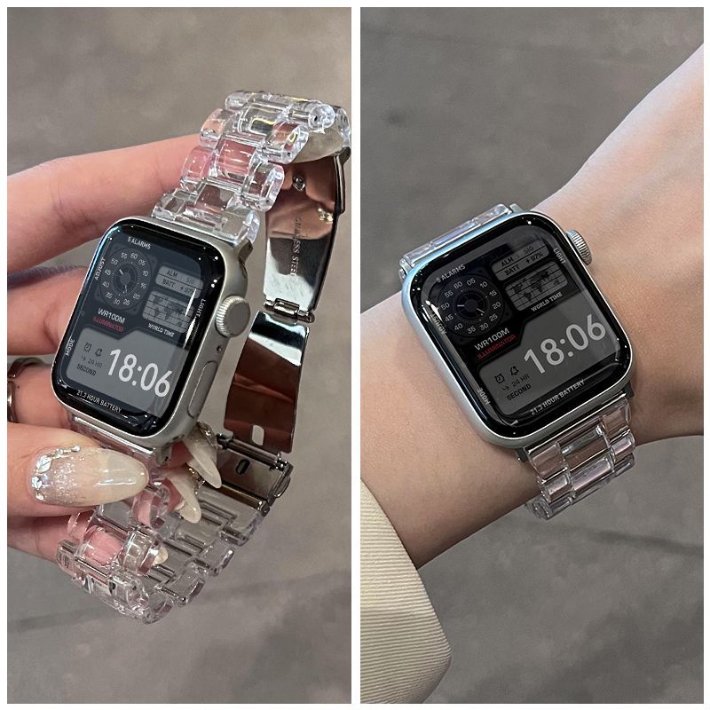เหมาะสําหรับ VIVO WATCH GT Strap ฤดูใบไม้ผลิฤดูร้อนสายรัดข้อมือโปร่งใส iQOOwatch GT สายรัดข้อมือ Simple ins สบาย