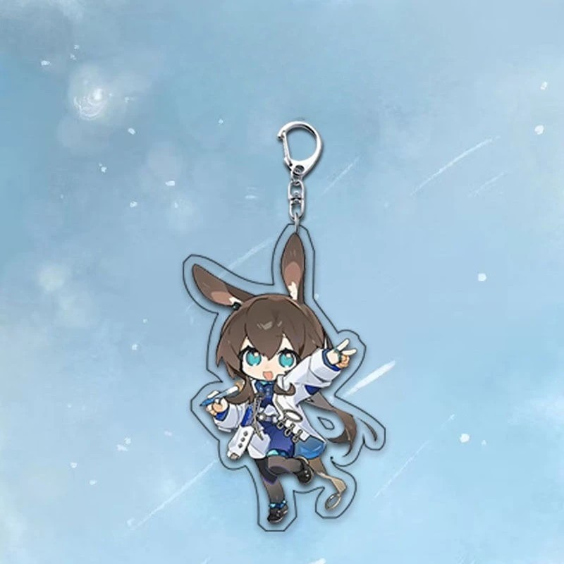 Arknights Amiya Chongyue Dusk พวงกุญแจ micla อะคริลิคใสน่ารัก chibi อุปกรณ์เสริมสําหรับแขวนกระเป๋าเป