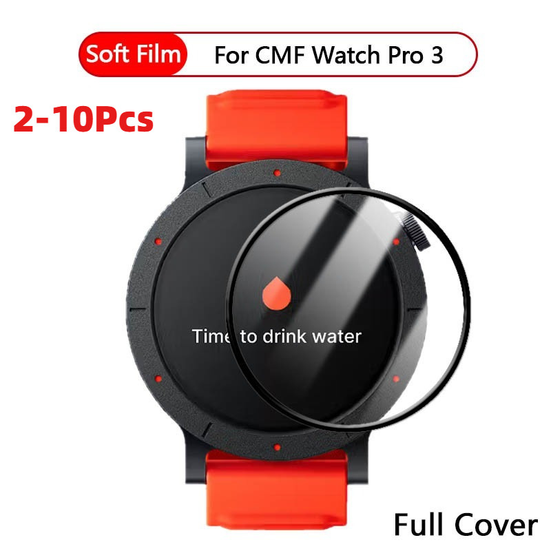สําหรับ Nothing CMF นาฬิกา 3 Pro 2-10 ชิ้น 9H ฟิล์มกระจกนิรภัยสําหรับ Nothing CMF นาฬิกา Pro 2 HD โค้งสีดําขอบ Anti Scratch นาฬิกาป้องกันหน้าจอ