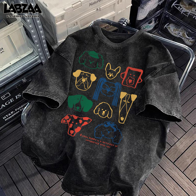 【จัดส่งจากกรุงเทพฯ】LABZAA ใหม่ล่าสุด✨ลายเยอะ เสื้อยืดแนวเกาหลีแฟชั่น Oversizeใส่สบายทันสมัย YG5035