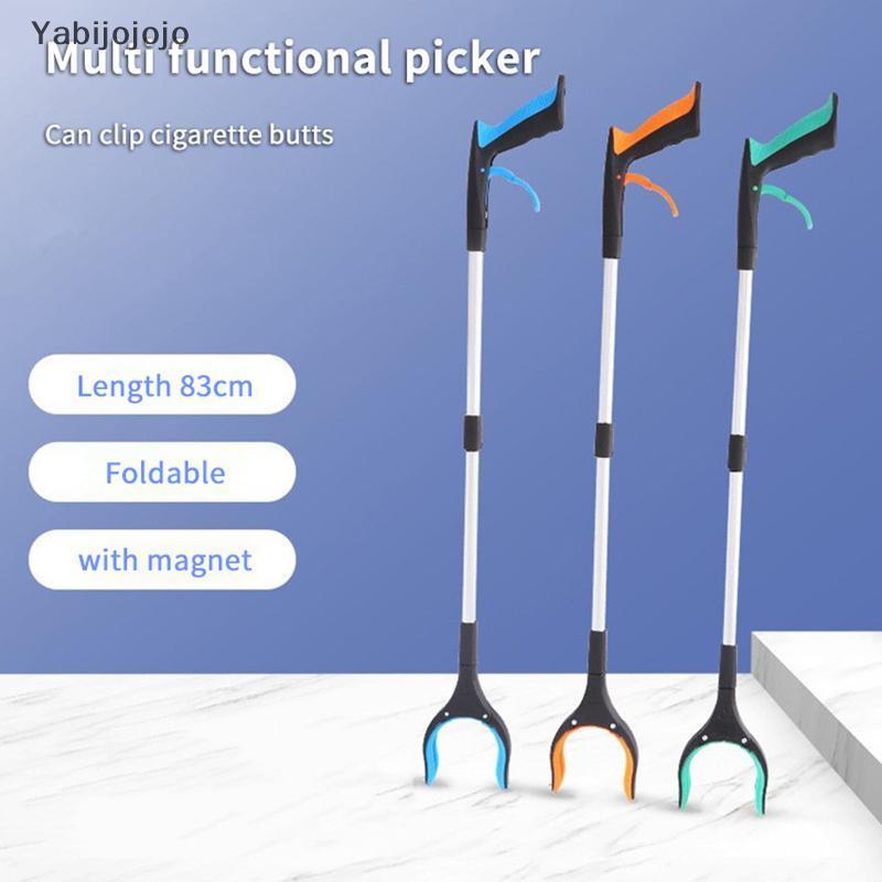 Yabijojojo ขยะ Pier Gripper การหมุน 360 องศาถังขยะแบบพับได้ Pi Up เครื่องมือปรับ Extender สําหรับพลเ