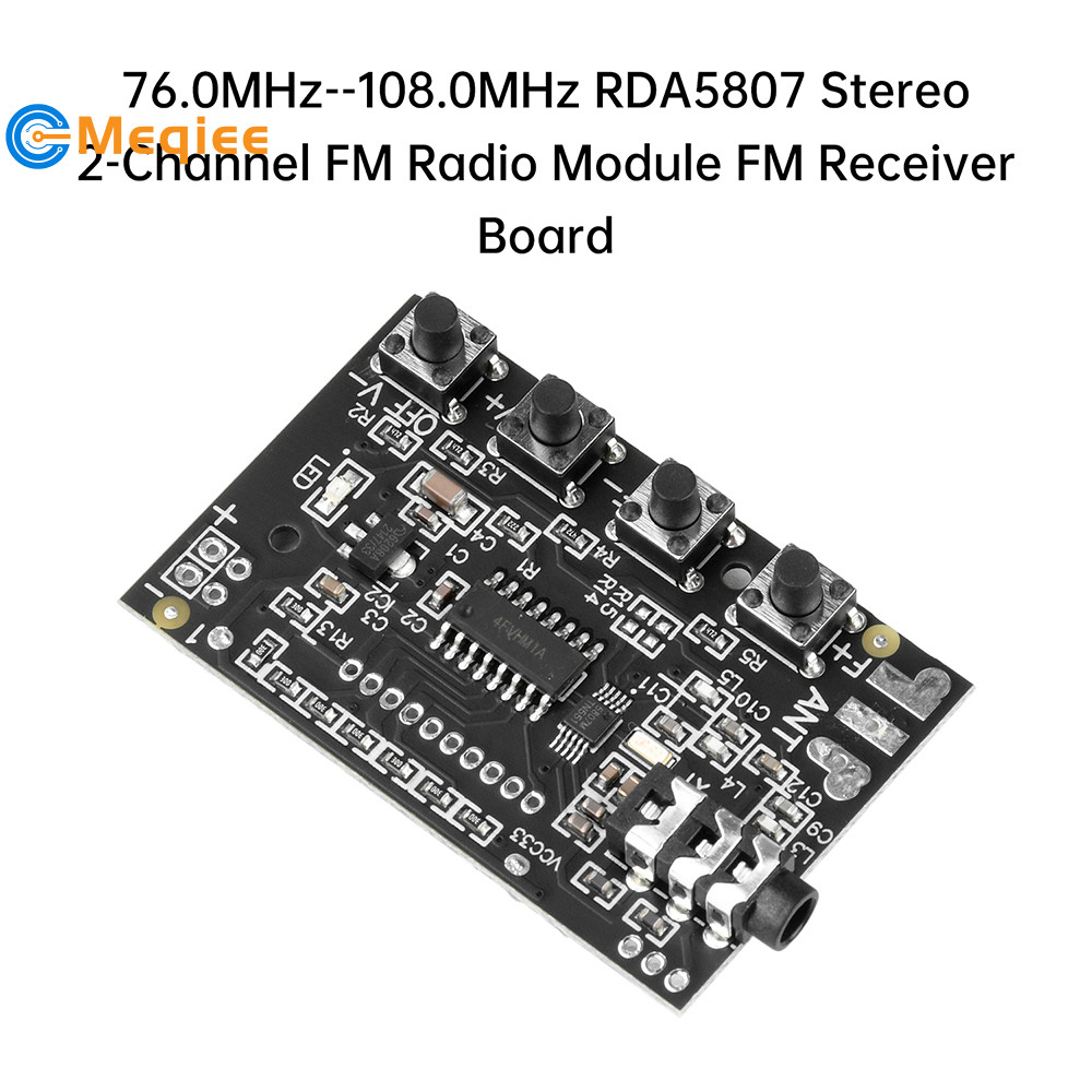 DC3-12V 76.0MHz-108.0MHz สเตอริโอเครื่องส่งสัญญาณ FM โมดูลวิทยุบอร์ดรับสัญญาณ FM