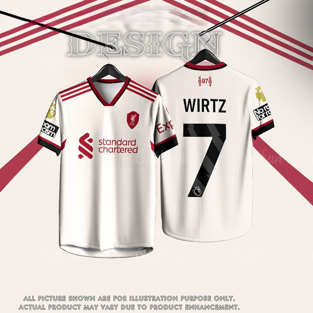 เสื้อยืดสโมสรฟุตบอล ลิเวอร์พูล สําหรับผู้ชาย พิมพ์ลายตัวเลขผู้เล่น แฟชั่น สไตล์สตรีท ลําลองและระบายอากาศ