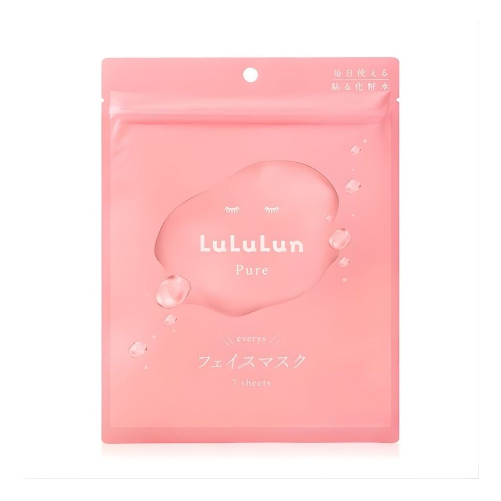 ลูลูลูน แผ่นมาสก์หน้าเพียวพิ้งค์ (LuLuLun Pure Pink Face Mask 7Sheet)