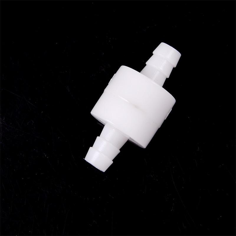 L&Z 8mm 1/4" พลาสติกสีขาว One Way Inline Che Valve สําหรับการใช้ดีเซลแก๊ส Liquid Air .